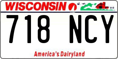 WI license plate 718NCY