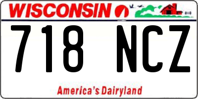 WI license plate 718NCZ
