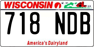 WI license plate 718NDB