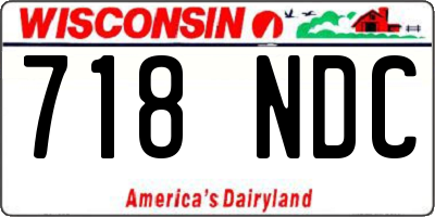 WI license plate 718NDC