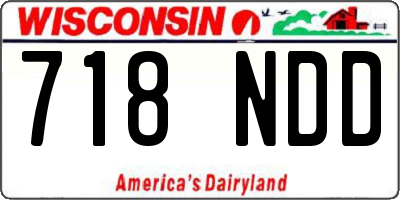 WI license plate 718NDD