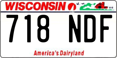 WI license plate 718NDF