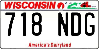 WI license plate 718NDG