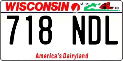 WI license plate 718NDL