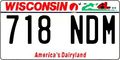 WI license plate 718NDM