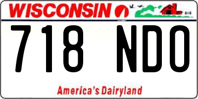 WI license plate 718NDO