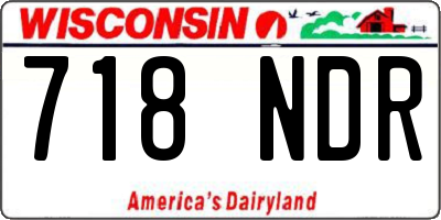 WI license plate 718NDR
