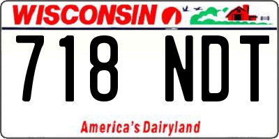 WI license plate 718NDT