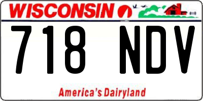 WI license plate 718NDV