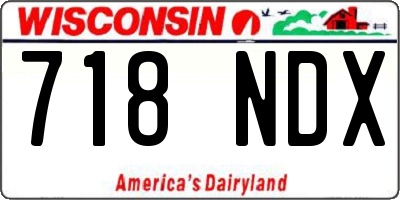 WI license plate 718NDX