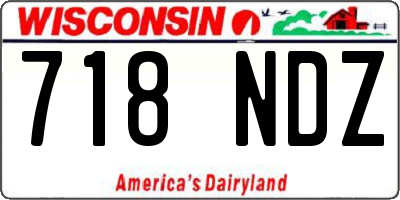WI license plate 718NDZ