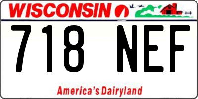 WI license plate 718NEF