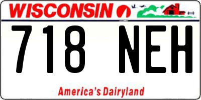 WI license plate 718NEH