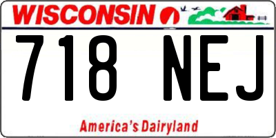 WI license plate 718NEJ