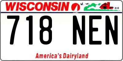WI license plate 718NEN