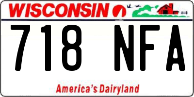 WI license plate 718NFA