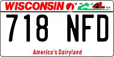 WI license plate 718NFD