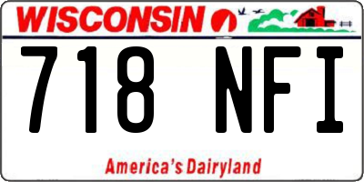 WI license plate 718NFI