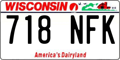 WI license plate 718NFK