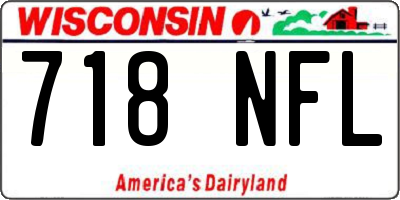 WI license plate 718NFL