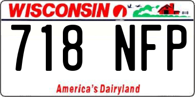 WI license plate 718NFP