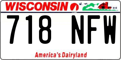 WI license plate 718NFW