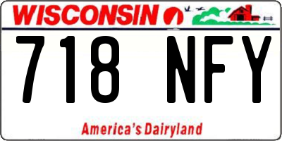 WI license plate 718NFY