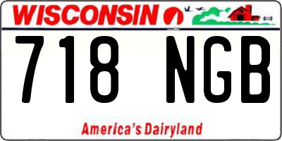 WI license plate 718NGB