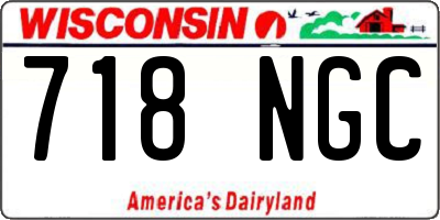 WI license plate 718NGC