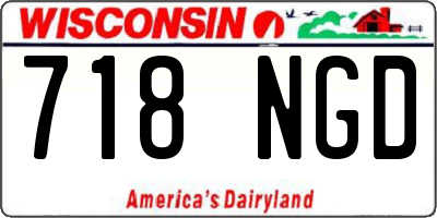 WI license plate 718NGD