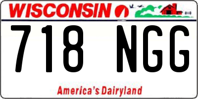 WI license plate 718NGG