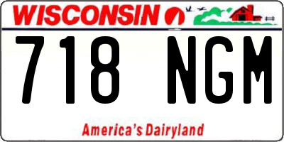 WI license plate 718NGM