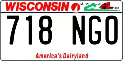 WI license plate 718NGO