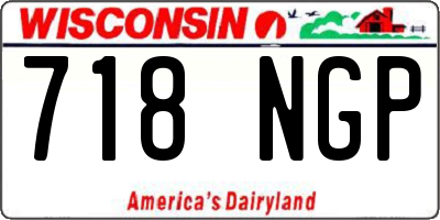 WI license plate 718NGP