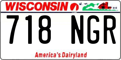 WI license plate 718NGR