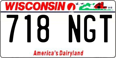 WI license plate 718NGT
