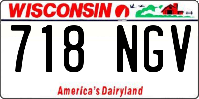 WI license plate 718NGV