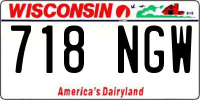 WI license plate 718NGW