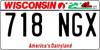 WI license plate 718NGX