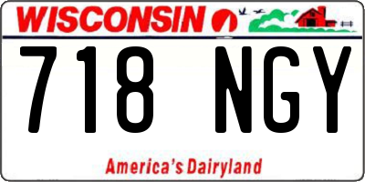 WI license plate 718NGY