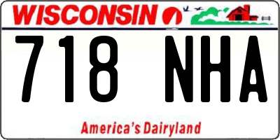 WI license plate 718NHA