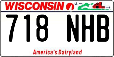 WI license plate 718NHB