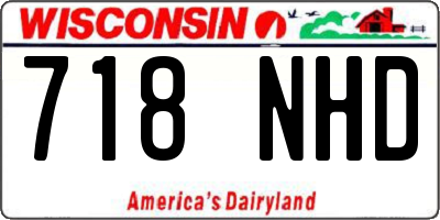 WI license plate 718NHD