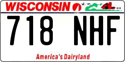 WI license plate 718NHF