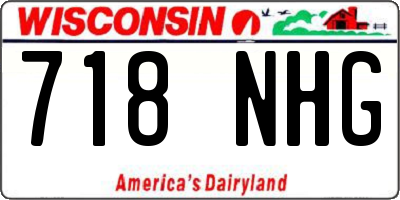 WI license plate 718NHG