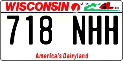 WI license plate 718NHH