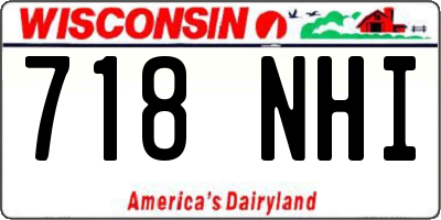 WI license plate 718NHI