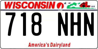 WI license plate 718NHN