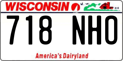 WI license plate 718NHO