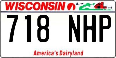 WI license plate 718NHP
